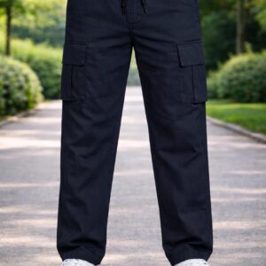 arospar navy blue cargo casual fit