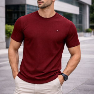 arospar premium waffle texture wine t shirt